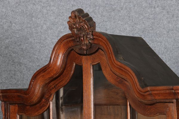 19 Century Baroque Dutch Showcase Oak, 1850s-DXD-1703583