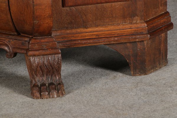 19 Century Baroque Dutch Showcase Oak, 1850s-DXD-1703583