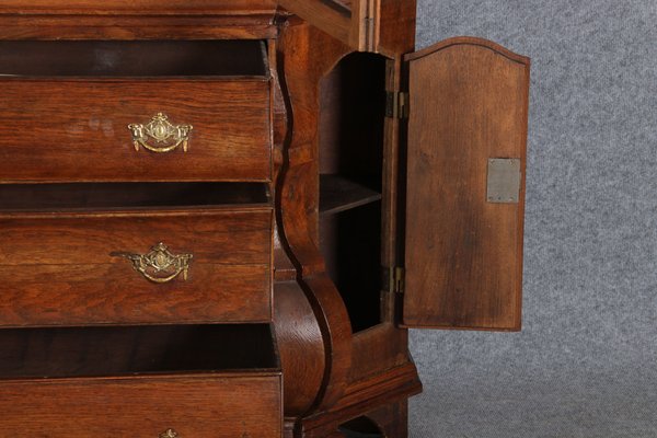 19 Century Baroque Dutch Showcase Oak, 1850s-DXD-1703583