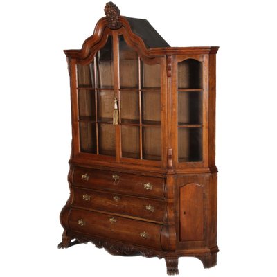 19 Century Baroque Dutch Showcase Oak, 1850s-DXD-1703583