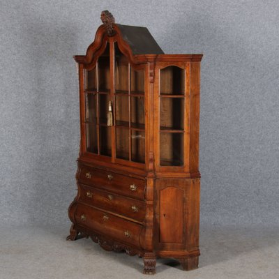 19 Century Baroque Dutch Showcase Oak, 1850s-DXD-1703583