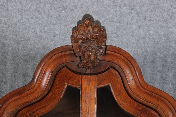 19 Century Baroque Dutch Showcase Oak, 1850s-DXD-1703583