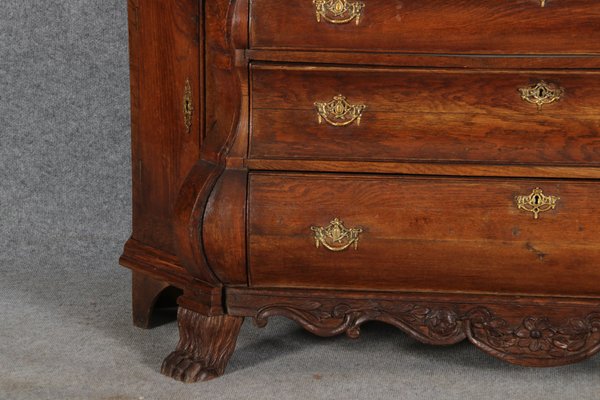 19 Century Baroque Dutch Showcase Oak, 1850s-DXD-1703583