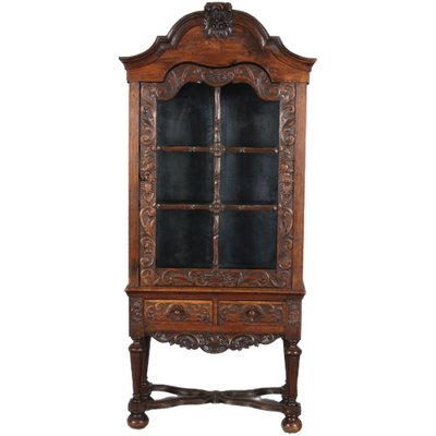 19 Century Baroque Showcase in Oak, 1800s-DXD-1703581