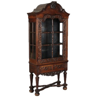 19 Century Baroque Showcase in Oak, 1800s-DXD-1703581