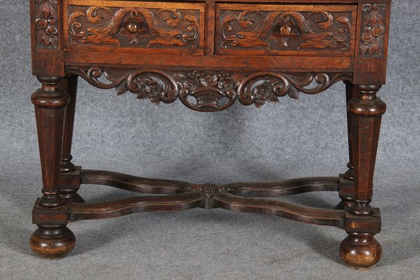 19 Century Baroque Showcase in Oak, 1800s-DXD-1703581