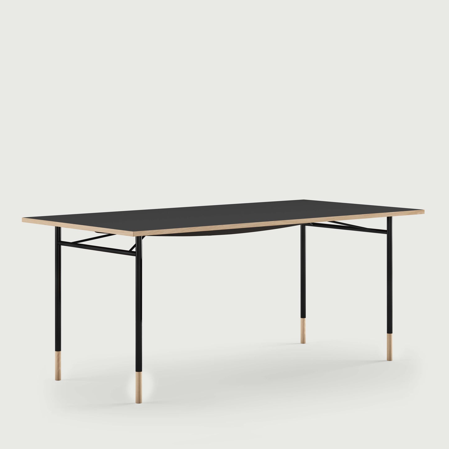 THE NYHAVN DESK by House of Finn Juhl #Oak Clear Oil / Black Linoleum/Black