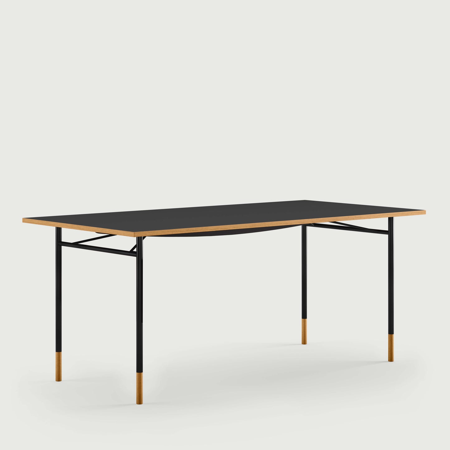 THE NYHAVN DESK by House of Finn Juhl #Oak Dark Oil / Black Linoleum/Black