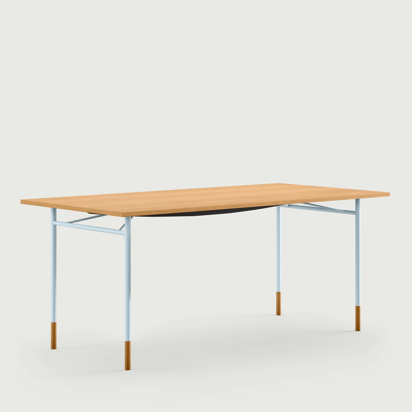 THE NYHAVN DESK by House of Finn Juhl #Oak Dark Oil/Light Blue