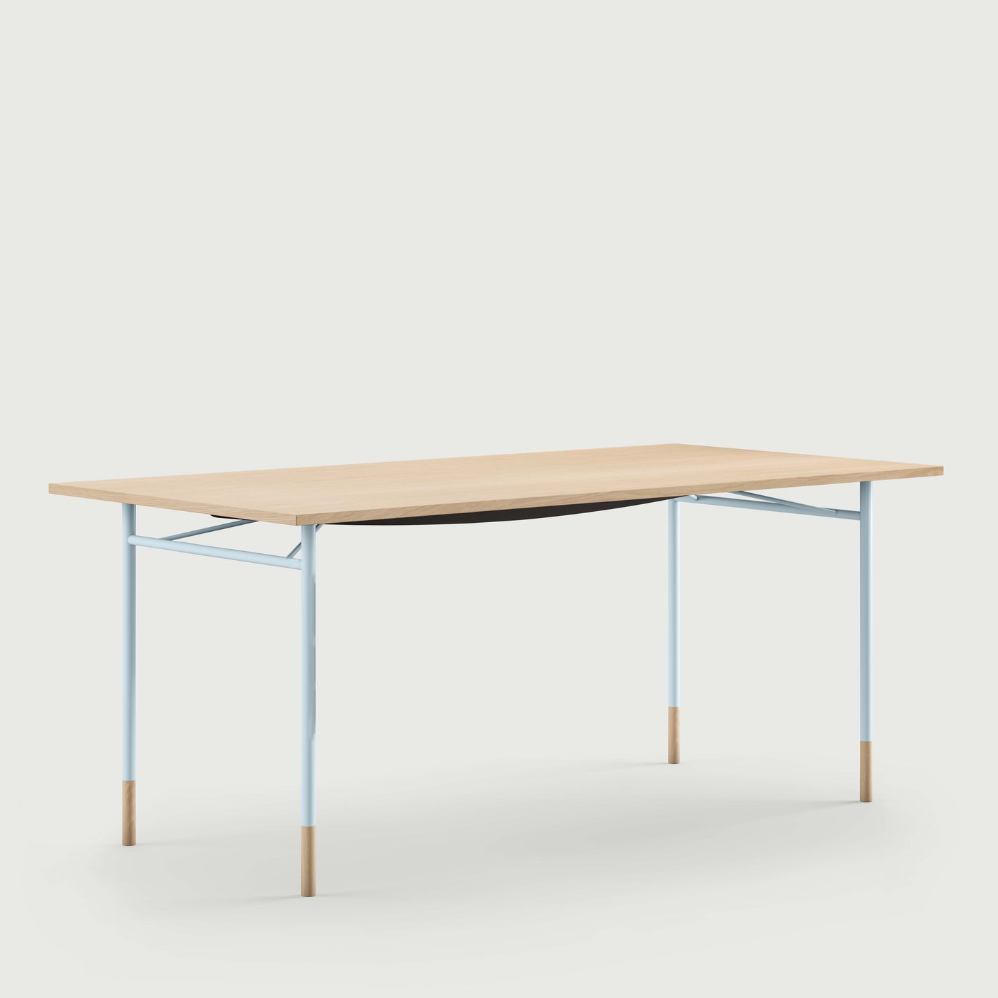 THE NYHAVN DESK by House of Finn Juhl #Oak Clear Oil/Light Blue