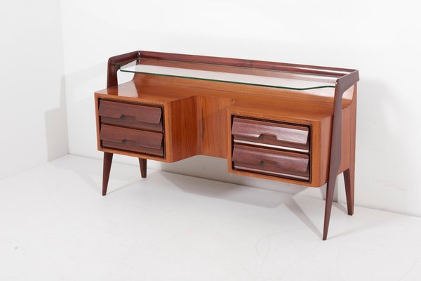 1950s Chest of Drawers or Credenza in Teak Plywood, Mahogany-SFD-1419017