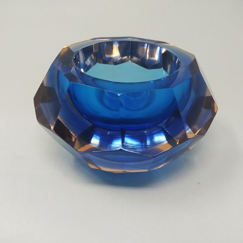 1960s Gorgeous Big Blue Bowl Or Catchall Designed by Flavio Poli for Seguso-QGR-859665