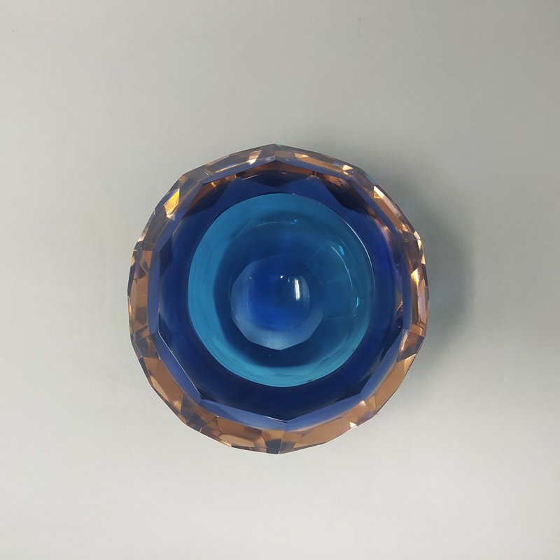 1960s Gorgeous Big Blue Bowl Or Catchall Designed by Flavio Poli for Seguso