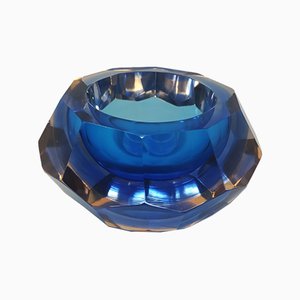 1960s Gorgeous Big Blue Bowl Or Catchall Designed by Flavio Poli for Seguso-QGR-859665