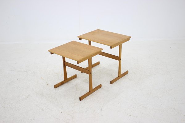 1960s Oak Nesting Tables Denmark, Set of 2-TZ-1017906