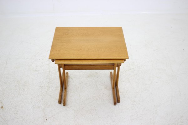 1960s Oak Nesting Tables Denmark, Set of 2-TZ-1017906