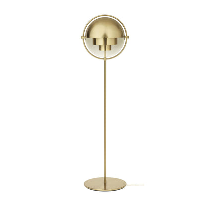 Multi-Lite Floor Lamp Brass & White