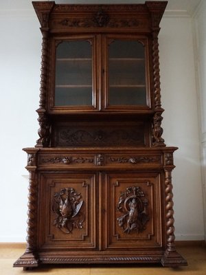 19th Century Antique Renaissance Black Forest Hunt Buffet Sideboard, 1860s-EA-1820209