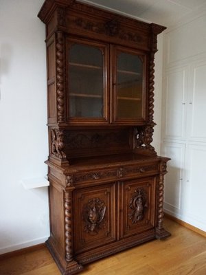 19th Century Antique Renaissance Black Forest Hunt Buffet Sideboard, 1860s-EA-1820209