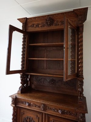 19th Century Antique Renaissance Black Forest Hunt Buffet Sideboard, 1860s-EA-1820209