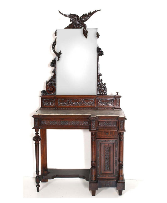 19th Century Art Nouveau Venetian Console & Mirror from Testolini e Salviati