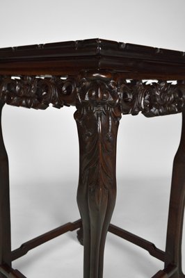 19th Century Asian High Side Table Carved with Dragons and Flowers-XNH-754025