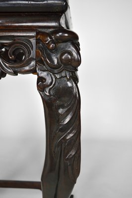 19th Century Asian High Side Table Carved with Dragons and Flowers-XNH-754025