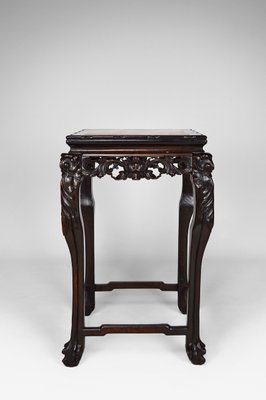 19th Century Asian High Side Table Carved with Dragons and Flowers-XNH-754025