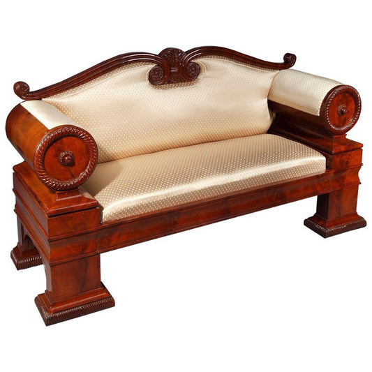 19th Century Austrian Biedermeier Mahogany Sofa