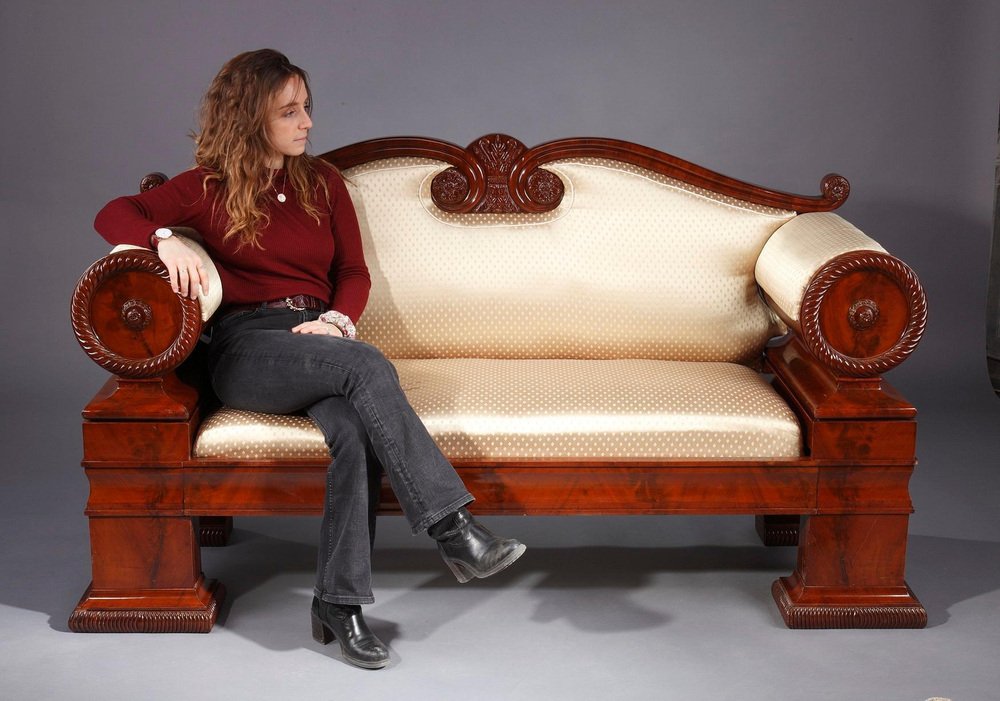 19th Century Austrian Biedermeier Mahogany Sofa