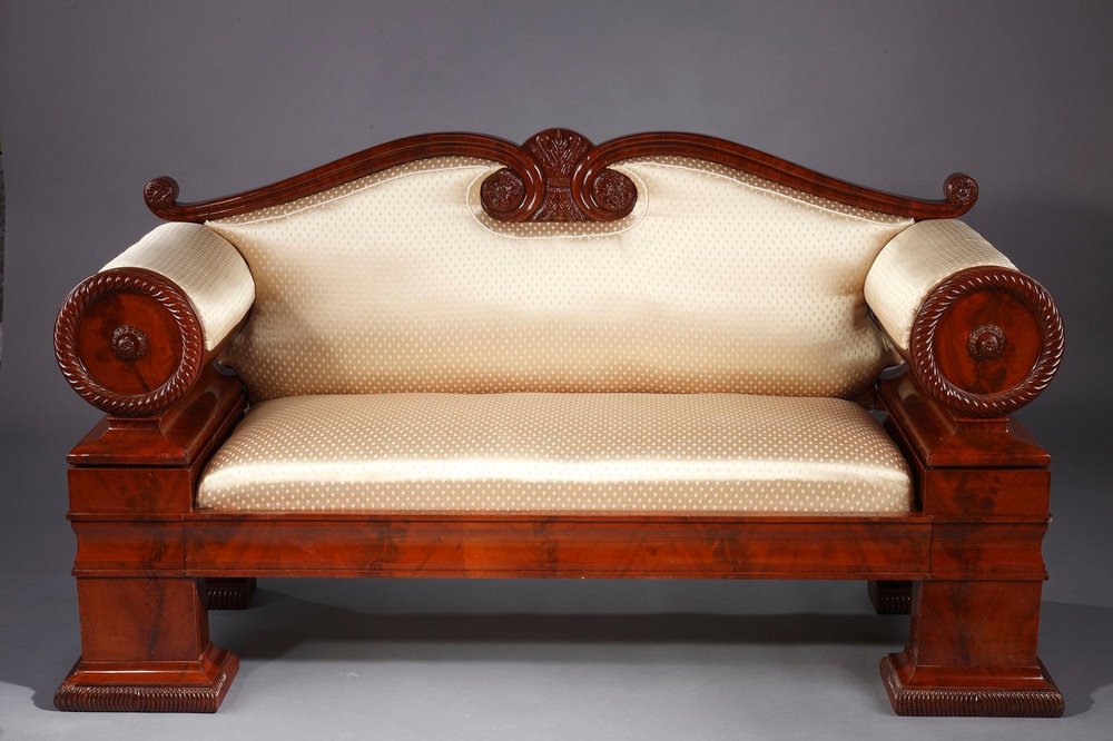 19th Century Austrian Biedermeier Mahogany Sofa