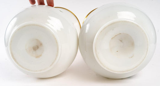 19th Century Baccarat Opaline Vases, Set of 2