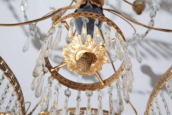 19th Century Baltic Crystal and Gilt Bronze Chandelier-MBH-1032080