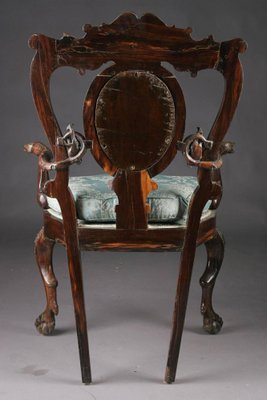 19th Century Baroque Colonial Throne Chair-FLW-1402372