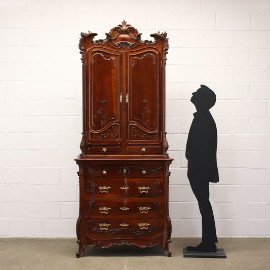 19th Century Baroque Sideboard in Walnut, France