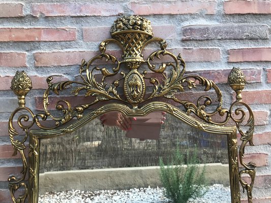 19th Century Baroque Style French Handmade Bronze Mirror with Reliefs-NOU-730342