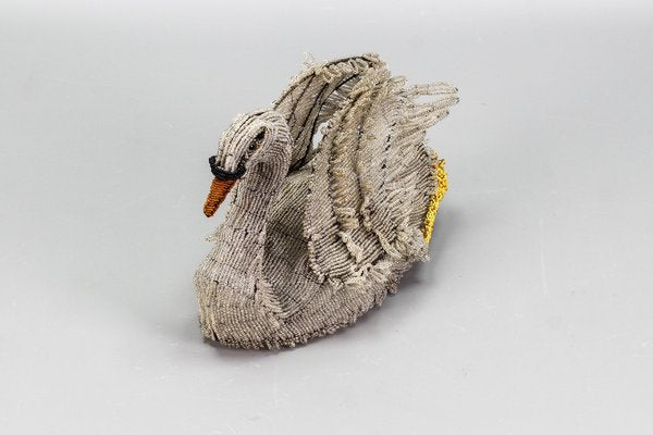 19th Century Beaded Swan Figure-KEG-1318371