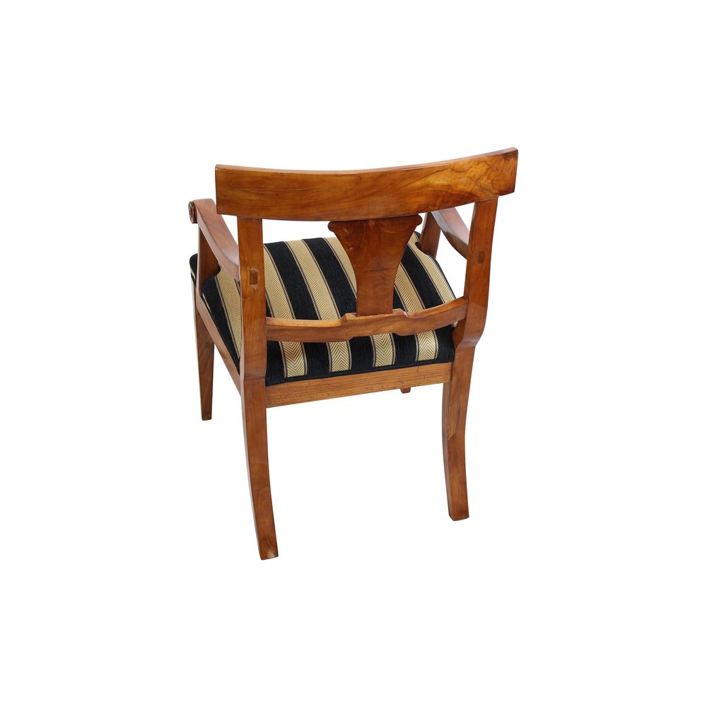 19th Century Biedermeier Armchair in Cherrywood