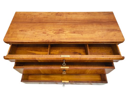 19th Century Biedermeier Cherrywood Chest of Drawers-WFJ-2034587