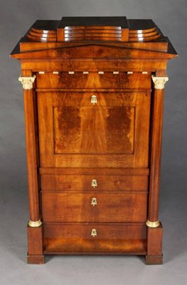 19th Century Biedermeier Column Secretary, 1830s-FLW-1402373