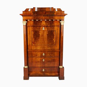 19th Century Biedermeier Column Secretary, 1830s-FLW-1402373