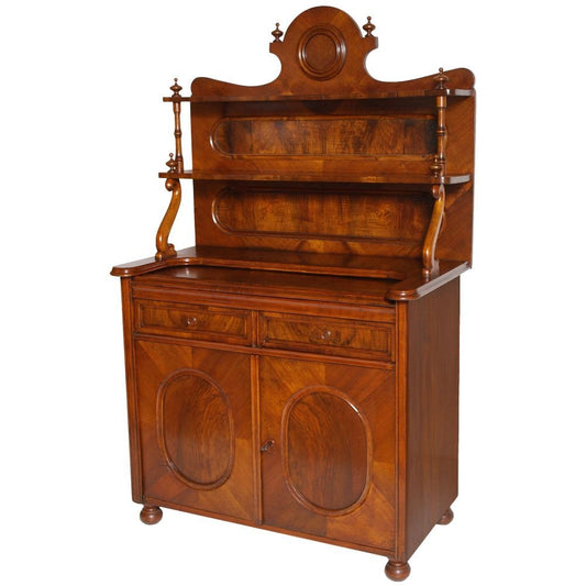 19th-Century Biedermeier Credenza with Rack