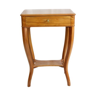 19th Century Biedermeier Elmwood Sewing or Side Table-WFJ-963156