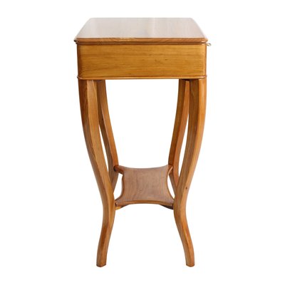 19th Century Biedermeier Elmwood Sewing or Side Table-WFJ-963156