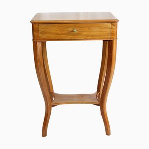 19th Century Biedermeier Elmwood Sewing or Side Table-WFJ-963156