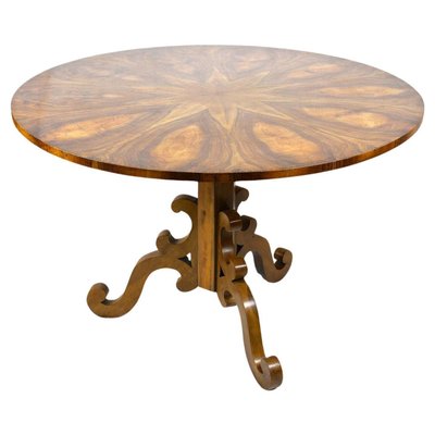 19th Century Biedermeier Nutwood Dining Table, Austria, 1830s-TQA-1735735