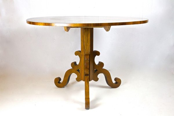 19th Century Biedermeier Nutwood Dining Table, Austria, 1830s-TQA-1735735