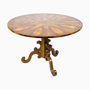 19th Century Biedermeier Nutwood Dining Table, Austria, 1830s-TQA-1735735