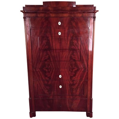 19th Century Biedermeier Secretaire in Mahogany, 1830-1850s-FLW-1401897