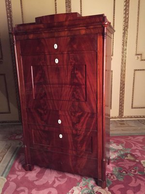 19th Century Biedermeier Secretaire in Mahogany, 1830-1850s-FLW-1401897